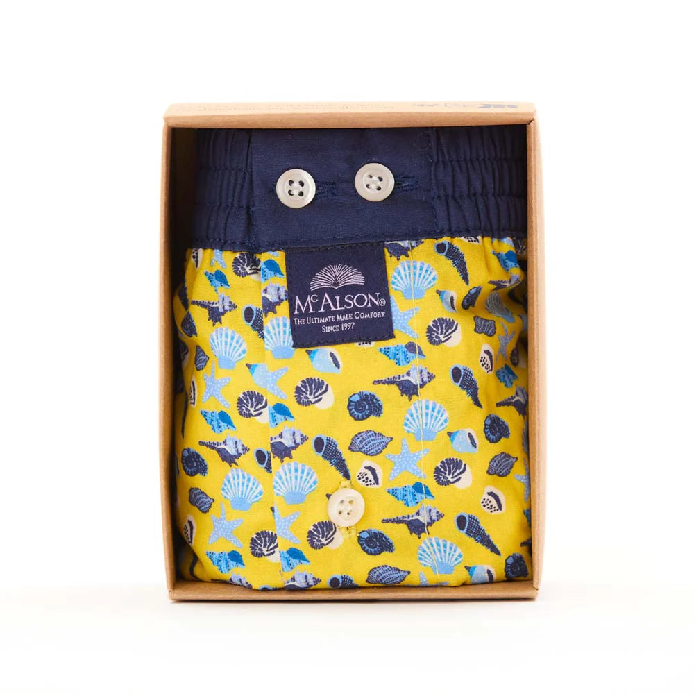 Boxer fantasia conchiglie giallo McAlson