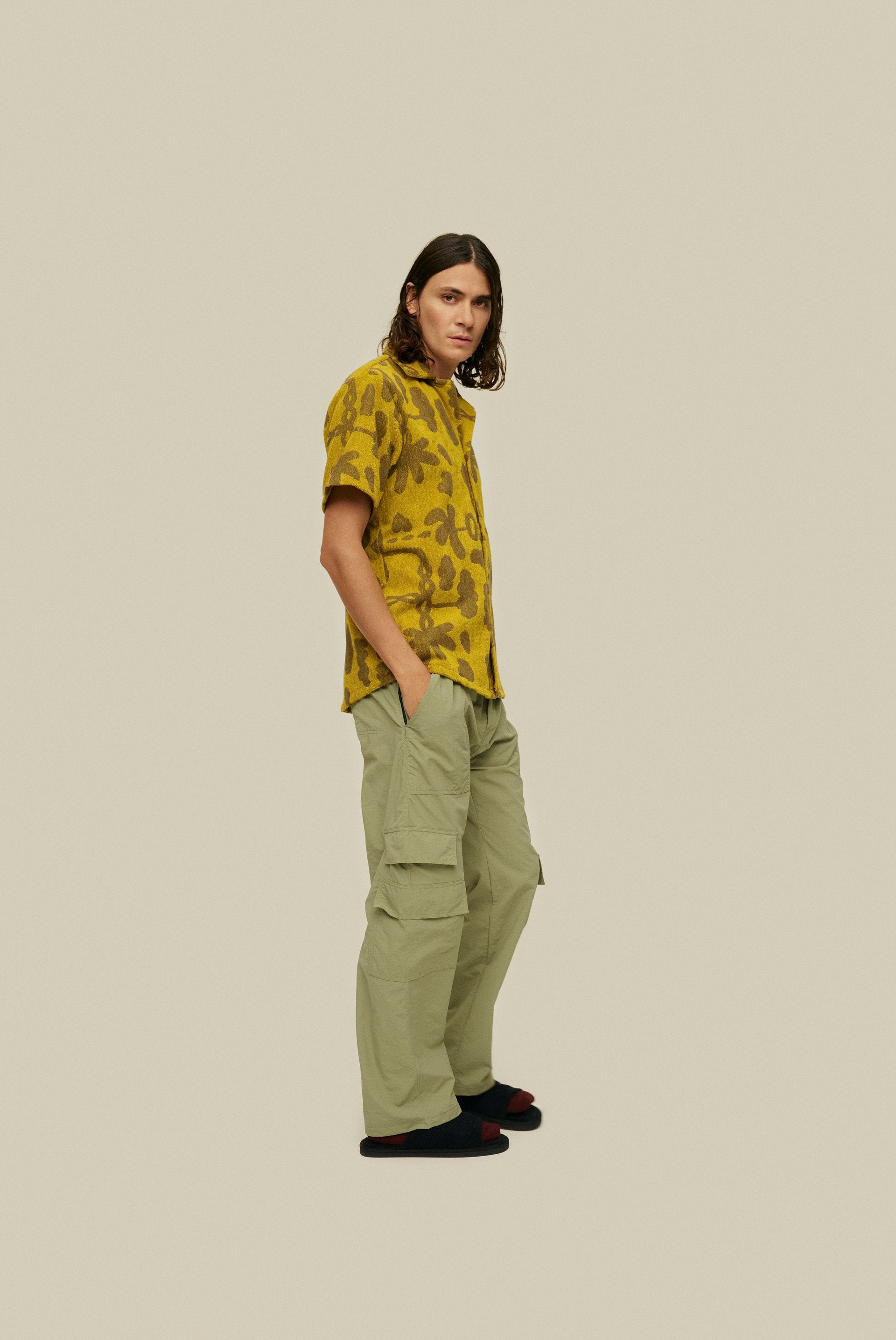 Camicia spugna jacquard Galbanum OAS