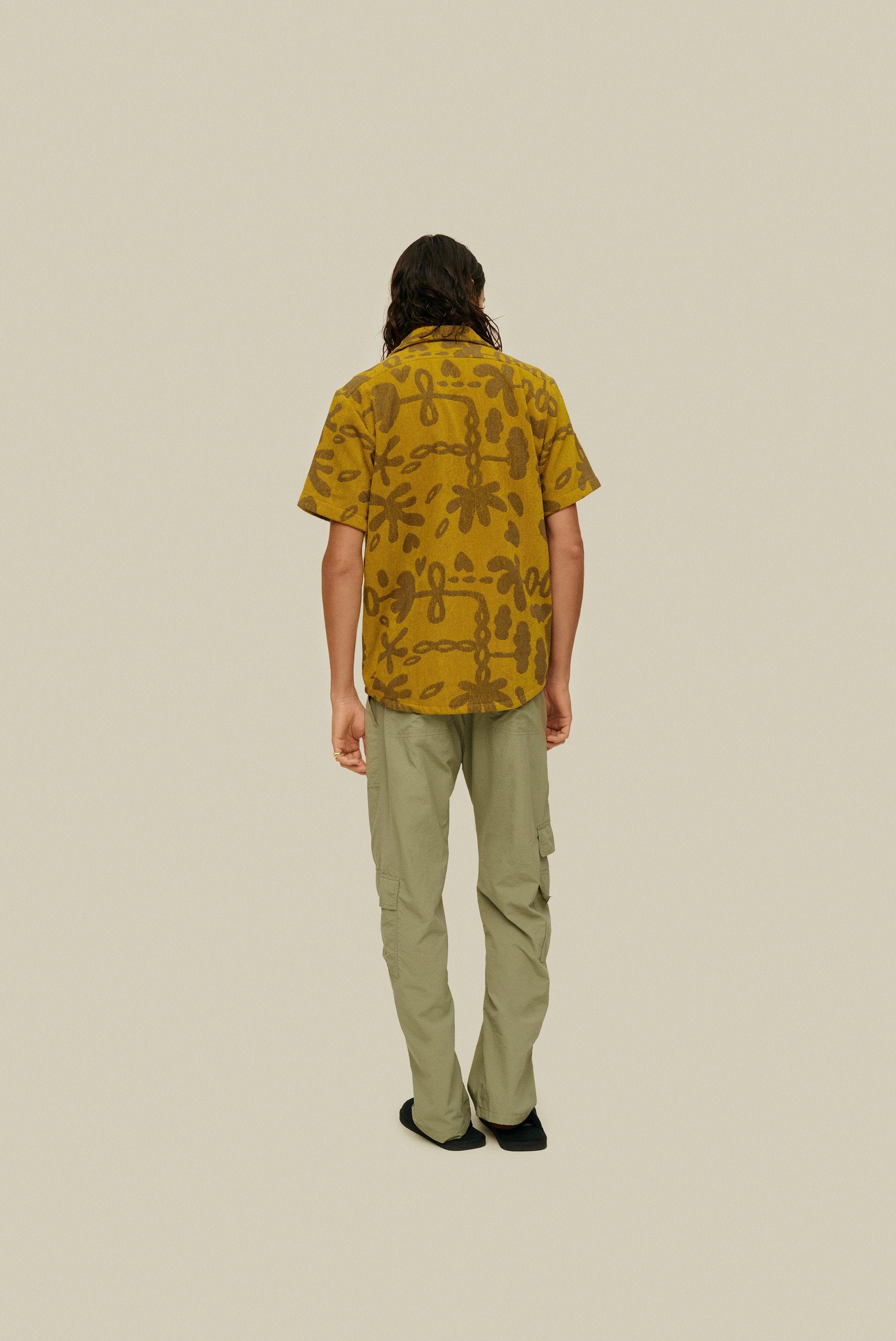 Camicia spugna jacquard Galbanum OAS