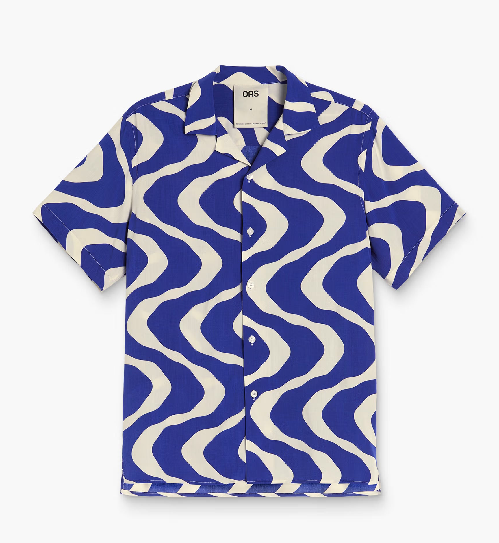 Camicia viscosa blue rippling OAS