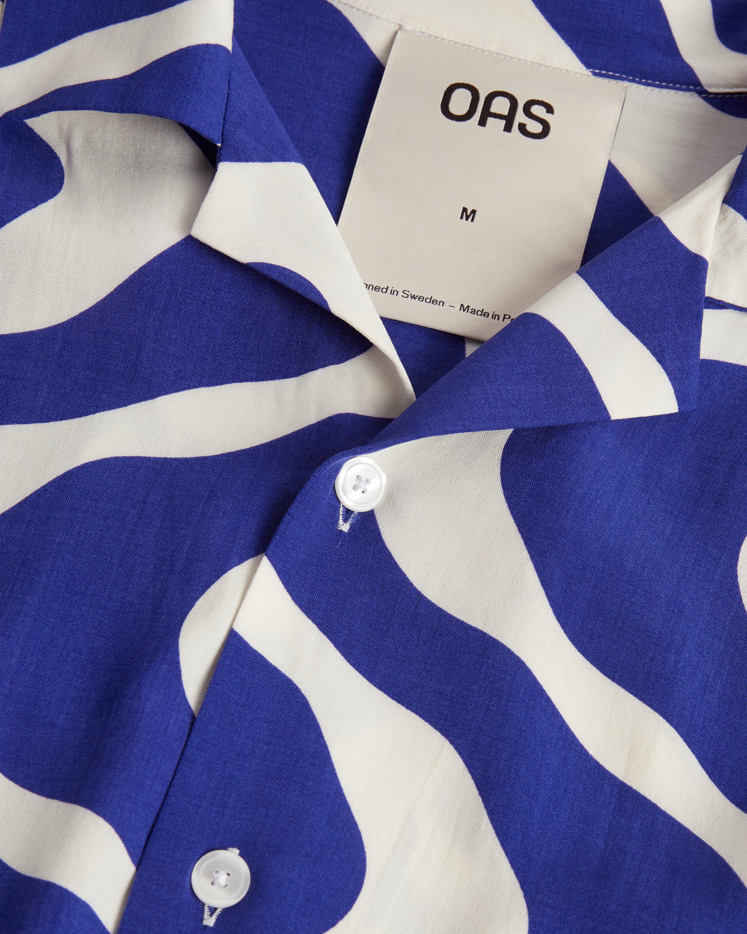 Camicia viscosa blue rippling OAS