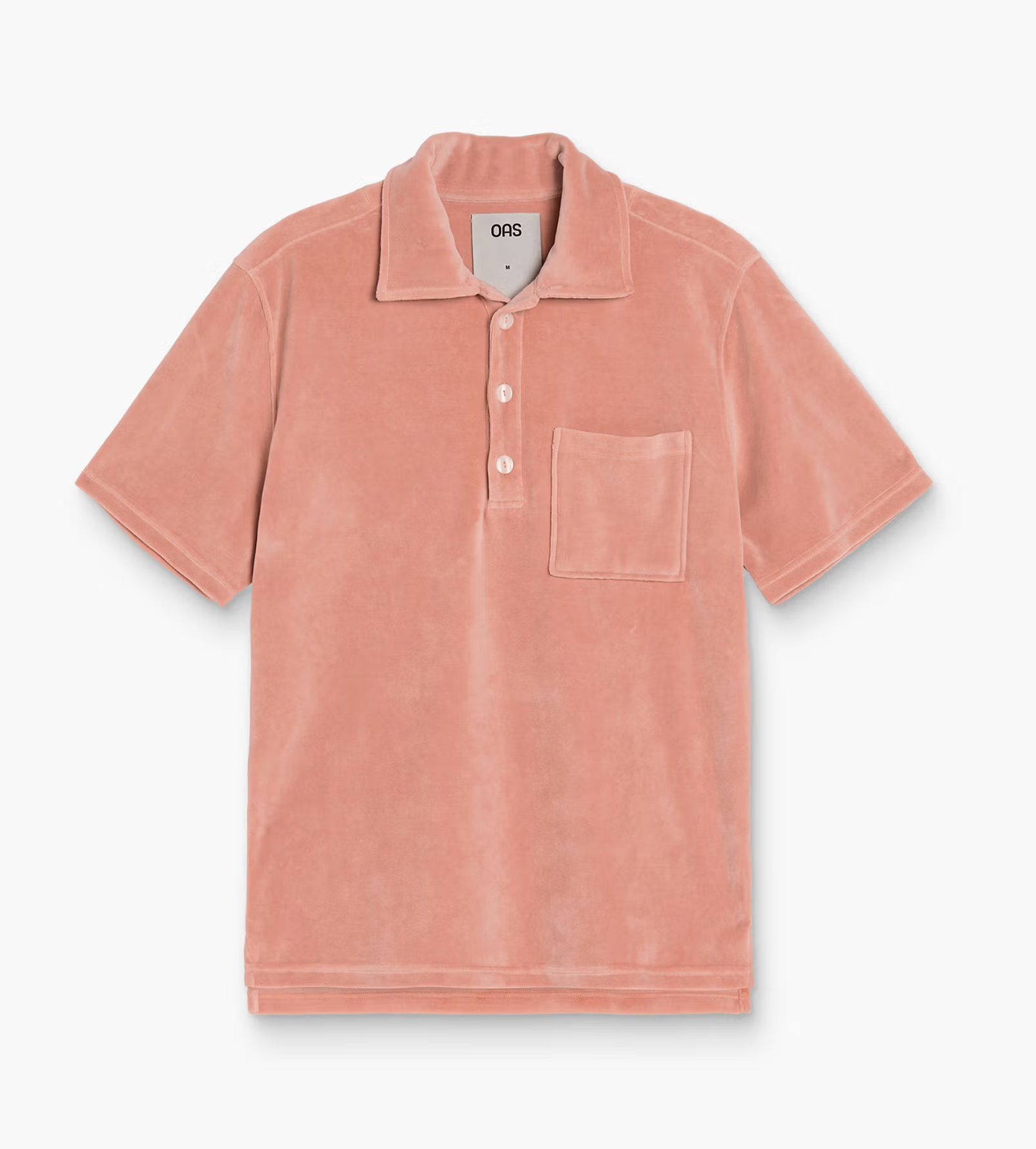 Polo velluto Cameo Girona manica corta rosa OAS