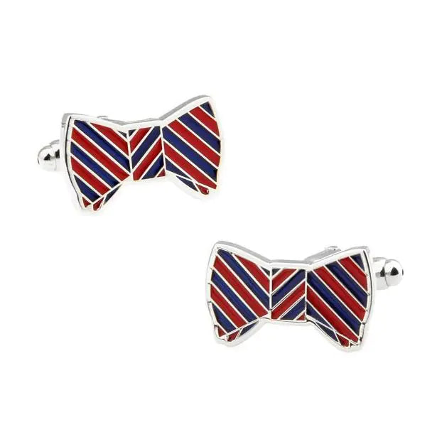 Gemelli bowtie rosso blu Monsieur
