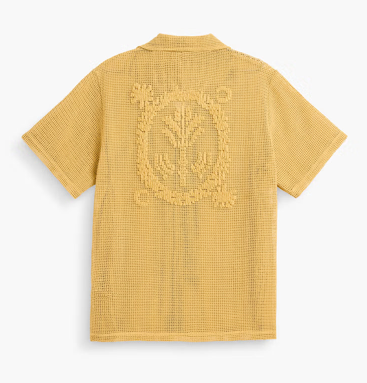 Camicia crochet mostarda Terra Cuba OAS