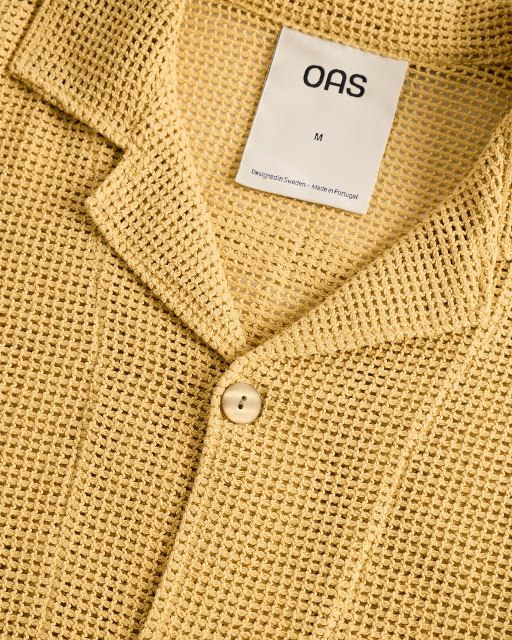 Camicia crochet mostarda Terra Cuba OAS