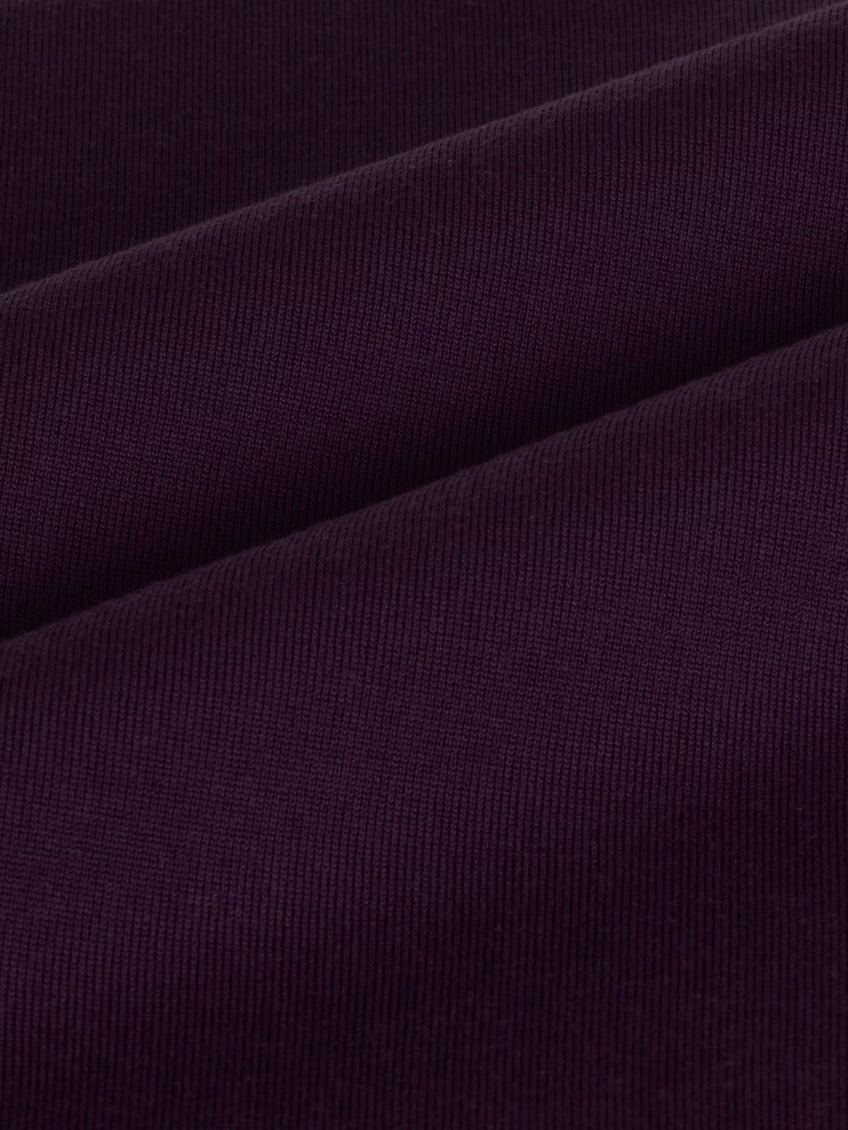 Polo dorset manica lunga extra fine merino wool velvet plum John Smedley