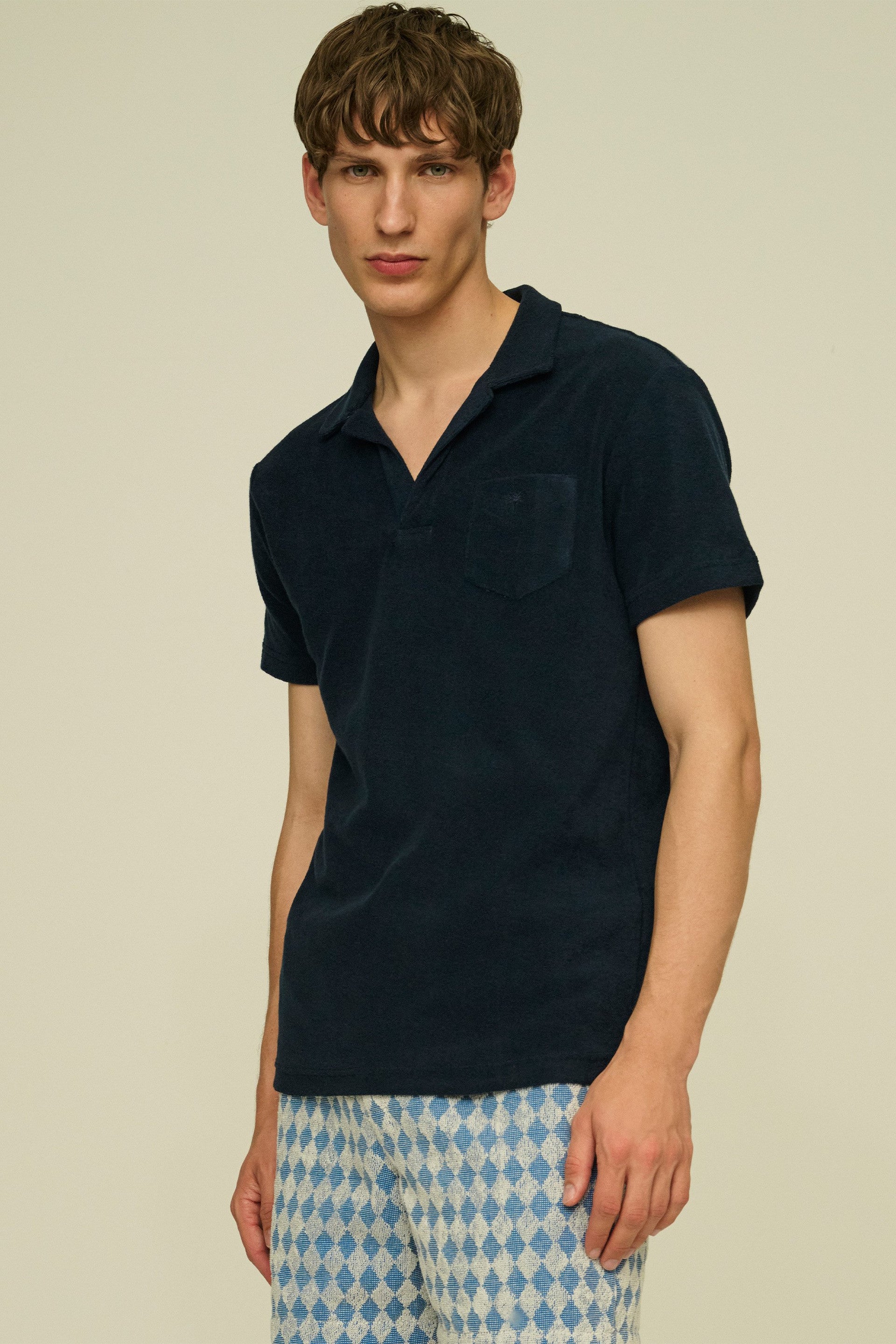 Polo spugna manica corta navy OAS