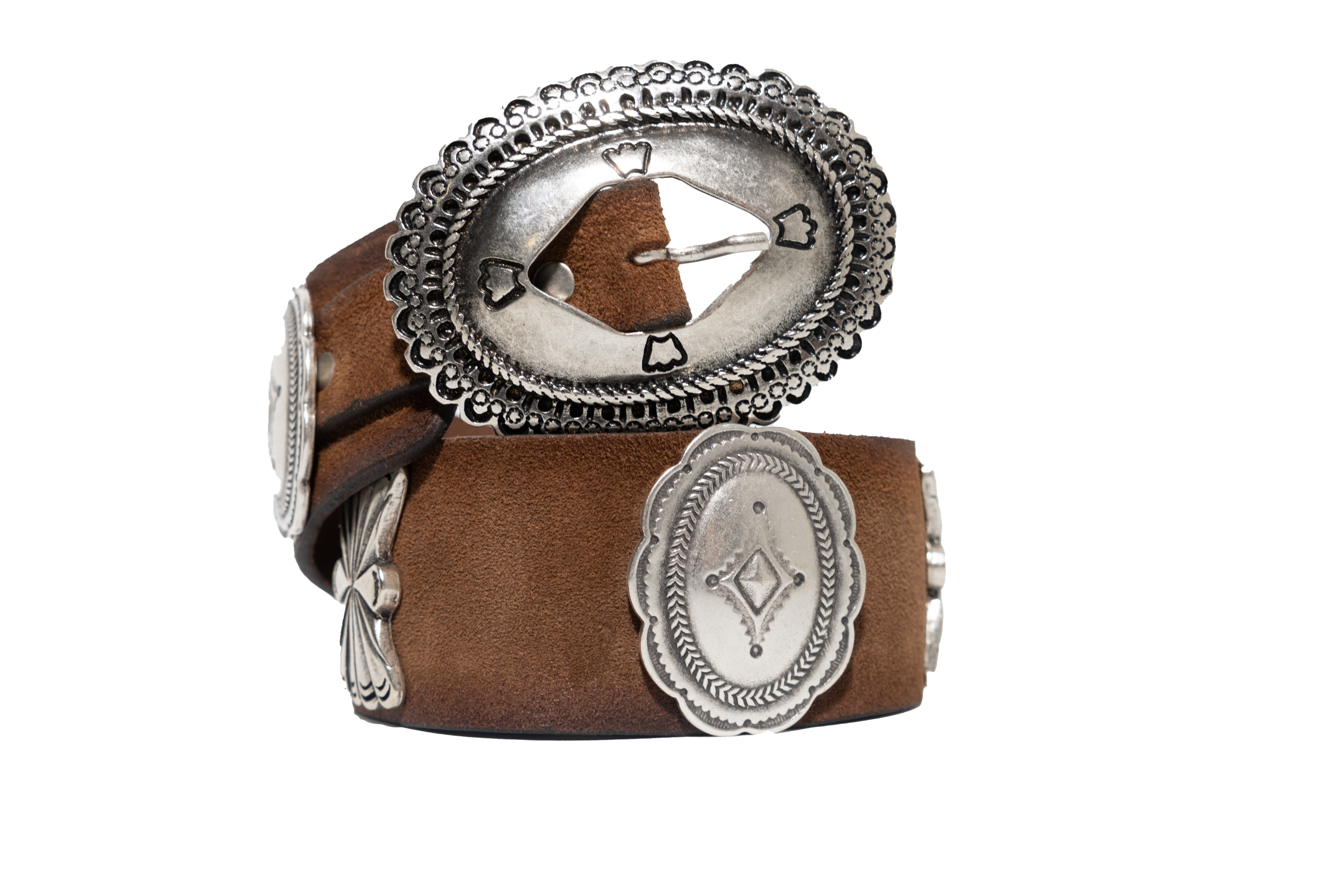 Cintura western conchos camoscio bruciato Monsieur
