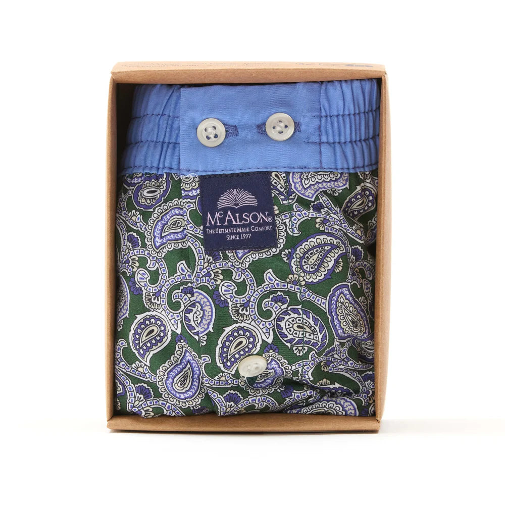 Boxer paisley verde navy McAlson