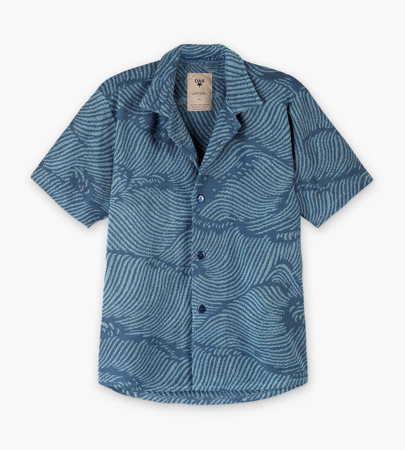 Camicia spugna jacquard wavy OAS