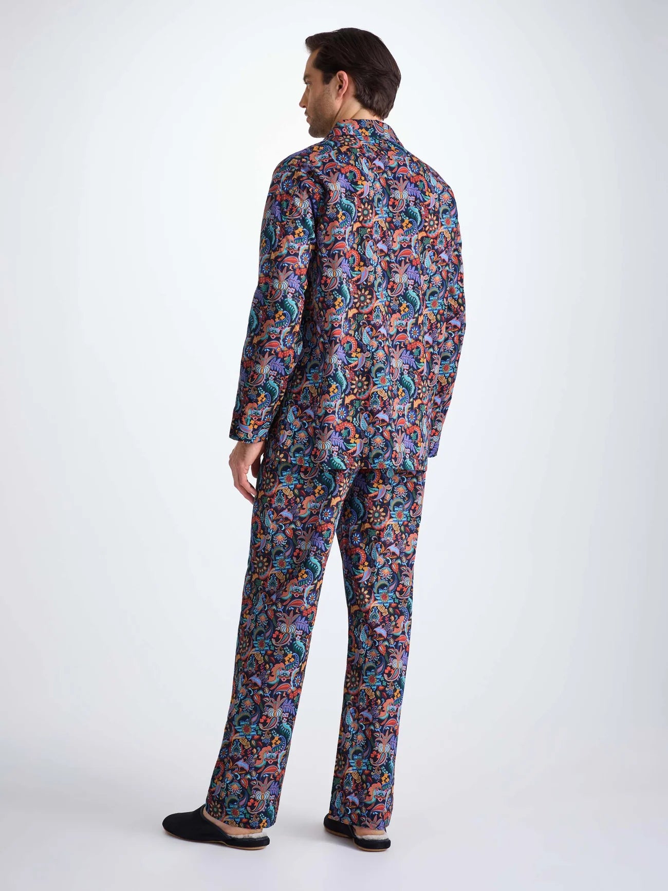 Pigiama lungo cotone batista Jungle paisley Derek Rose