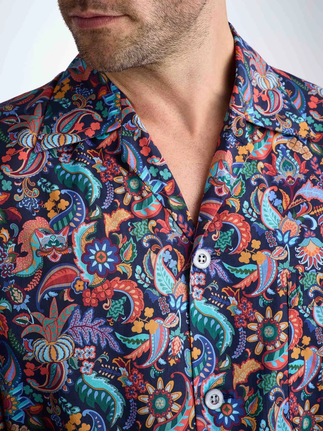 Pigiama lungo cotone batista Jungle paisley Derek Rose