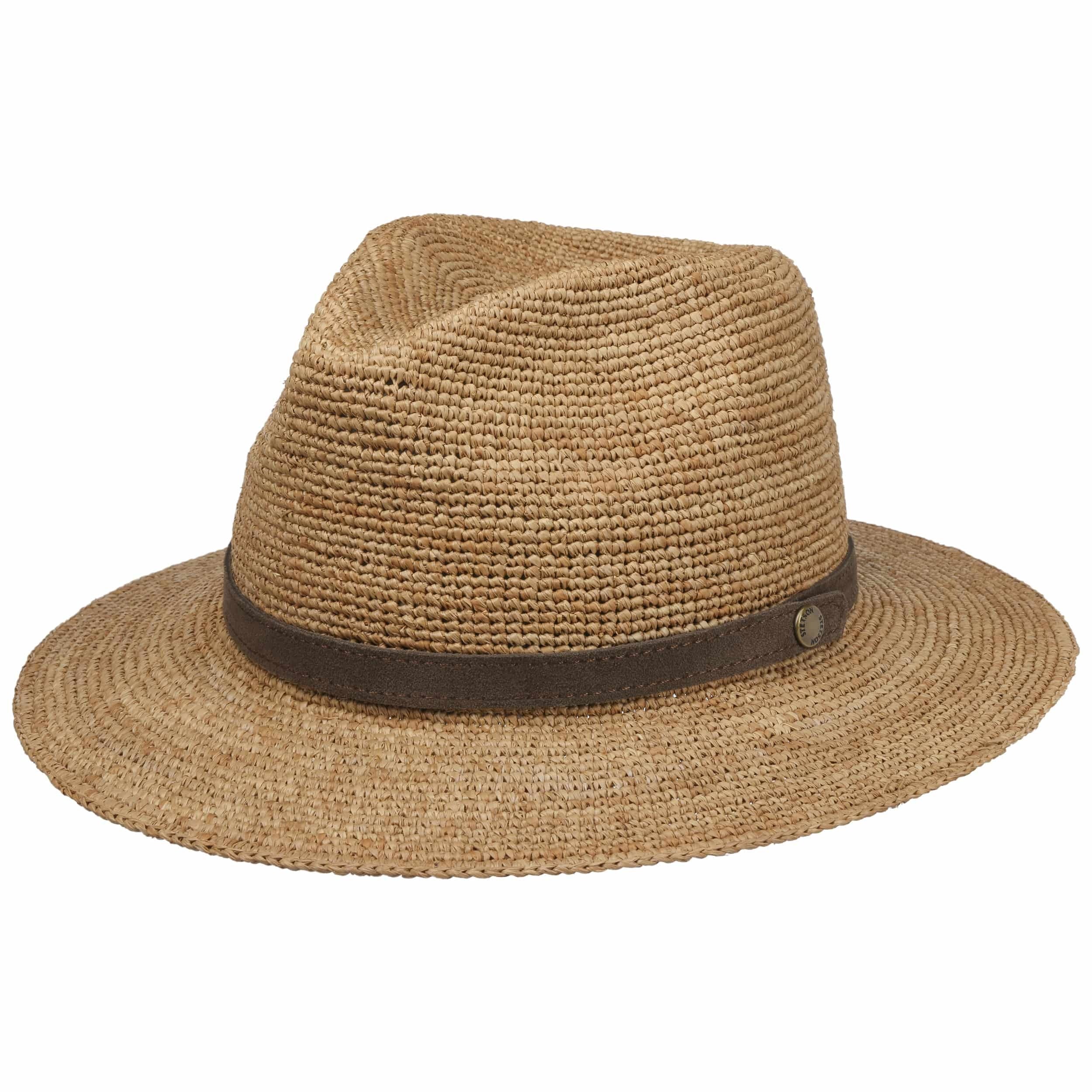 Cappello raffia crochet rollable Stetson