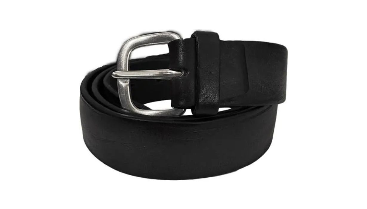 Cintura pelle nera Monsieur