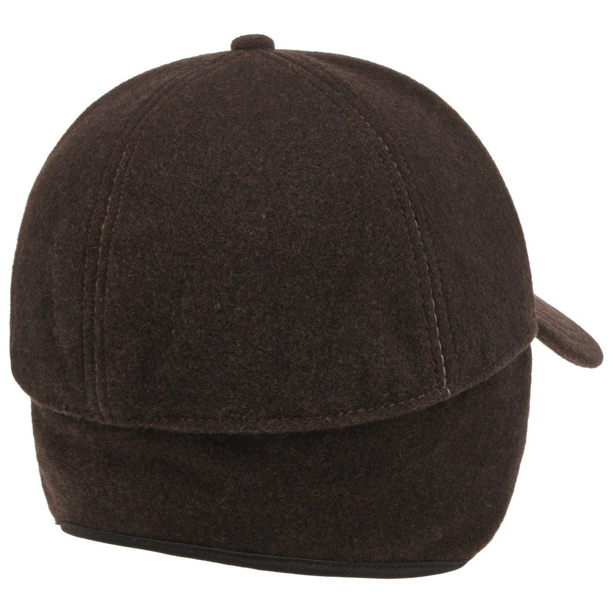 Cappellino baseball con paraorecchie lana cashmere marrone scuro Stetson
