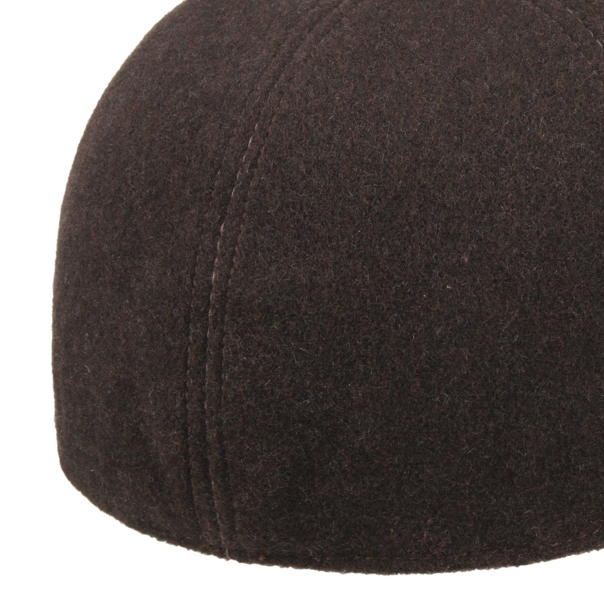 Cappellino baseball con paraorecchie lana cashmere marrone scuro Stetson