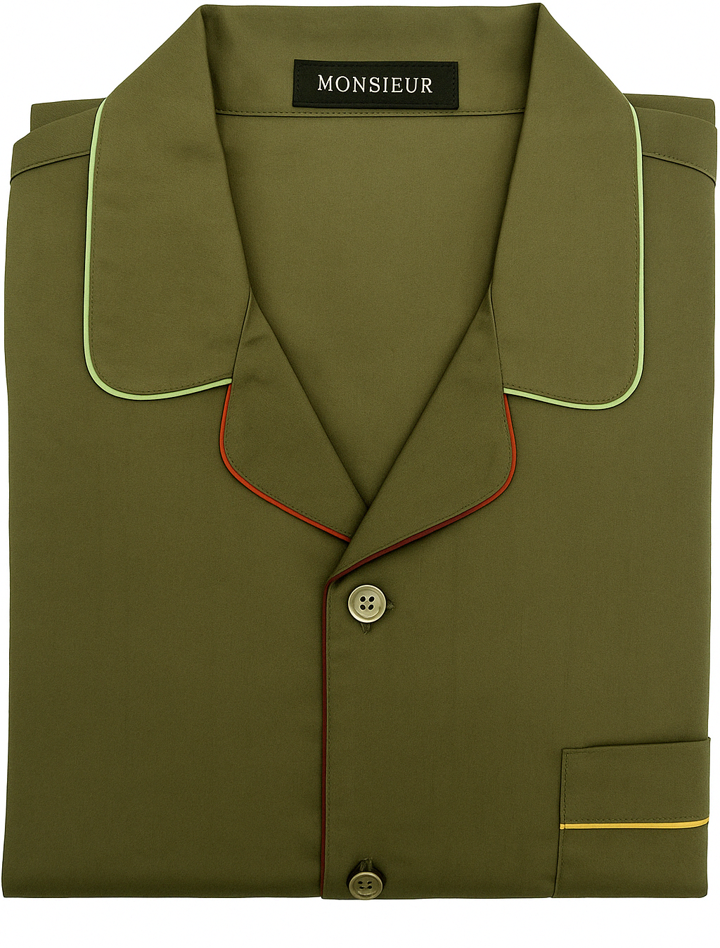 Pigiama lungo cotone Acapulco verde Monsieur