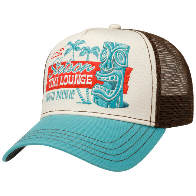 Cappellino Trucker Tiki Lounge turchese moro Stetson