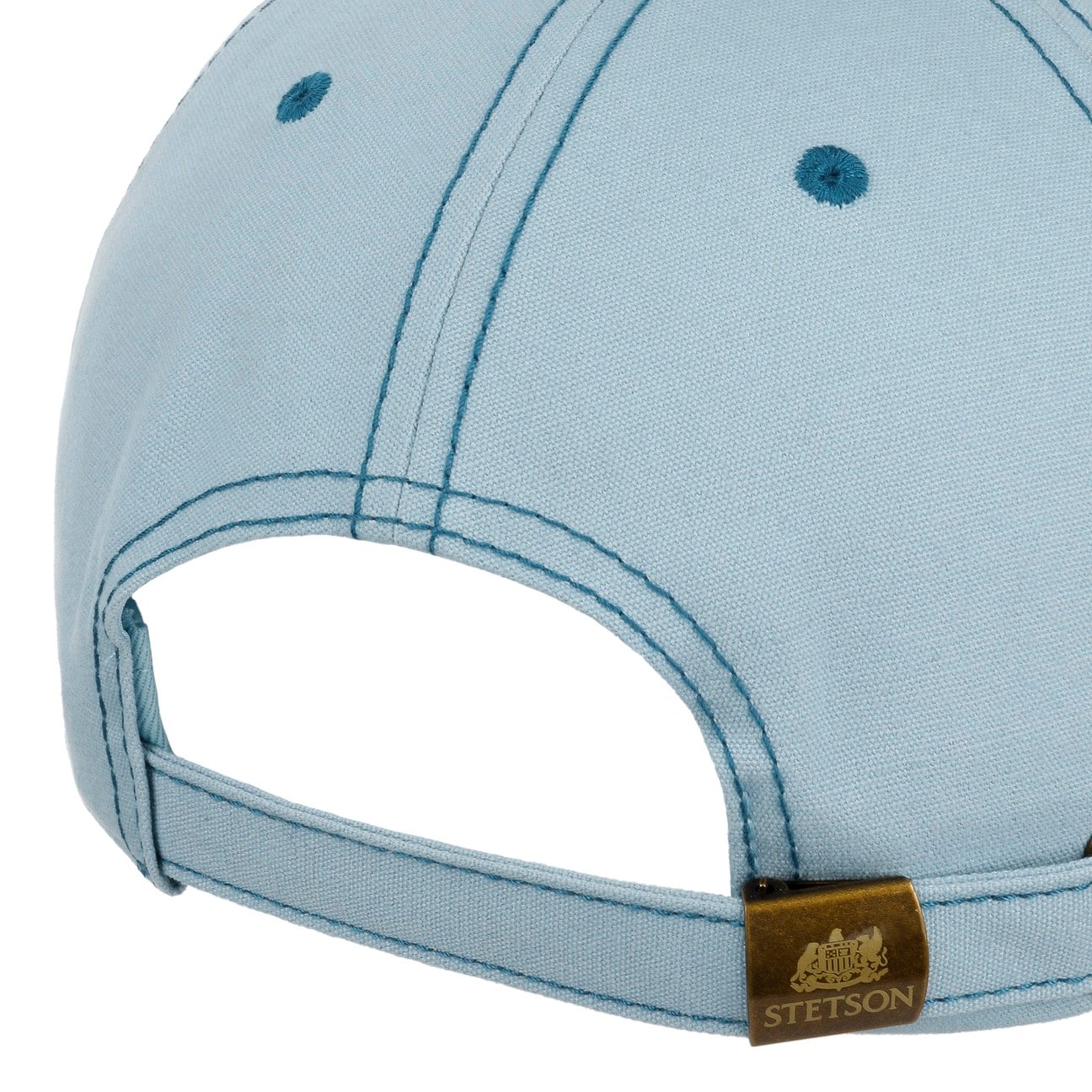 Cappellino da baseball washed canvas fish celeste Stetson