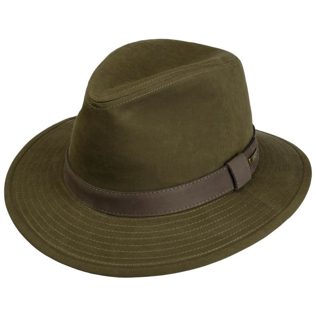 Cappello traveller waxed verde oliva Stetson
