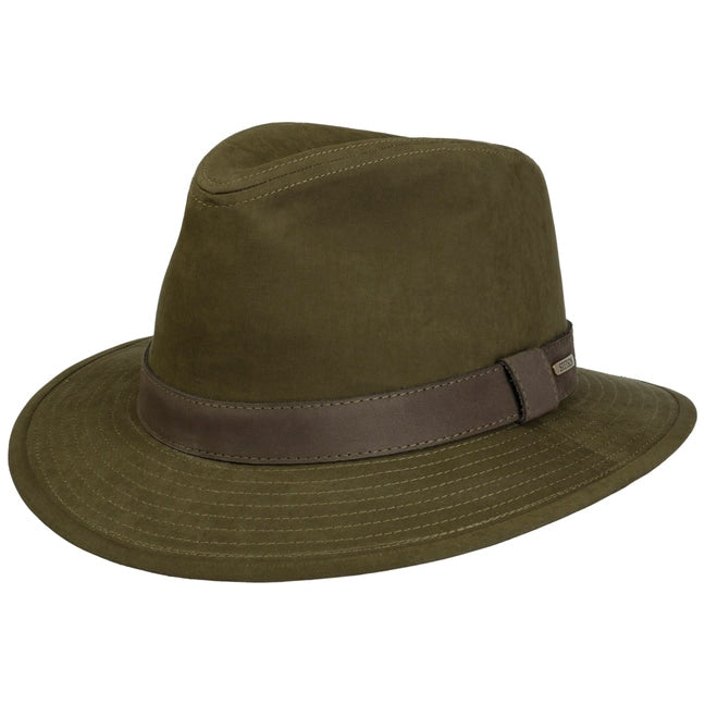 Cappello traveller waxed verde oliva Stetson