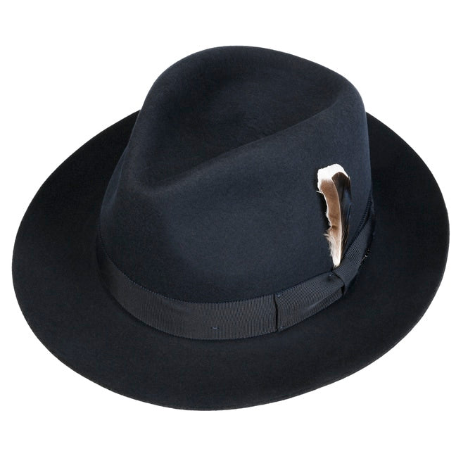 Cappello Fedora lana navy Rosedale Stetson