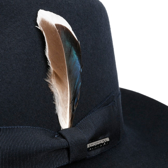 Cappello Fedora lana navy Rosedale Stetson