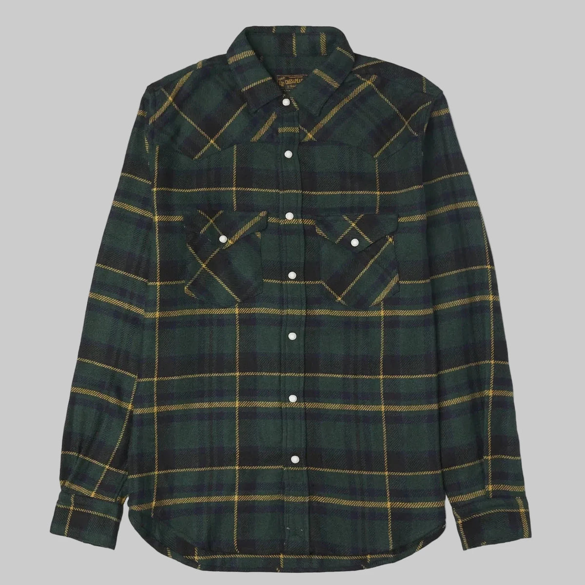 Camicia western tartan wool navy Chesapeake's