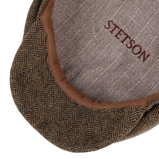 Coppola Hatteras lana herringbone marrone nero Stetson