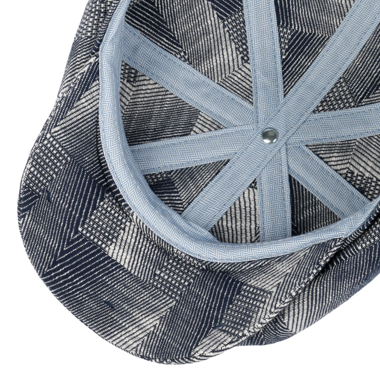 Coppola Hatteras cotone jacquard blu scuro bianco Stetson