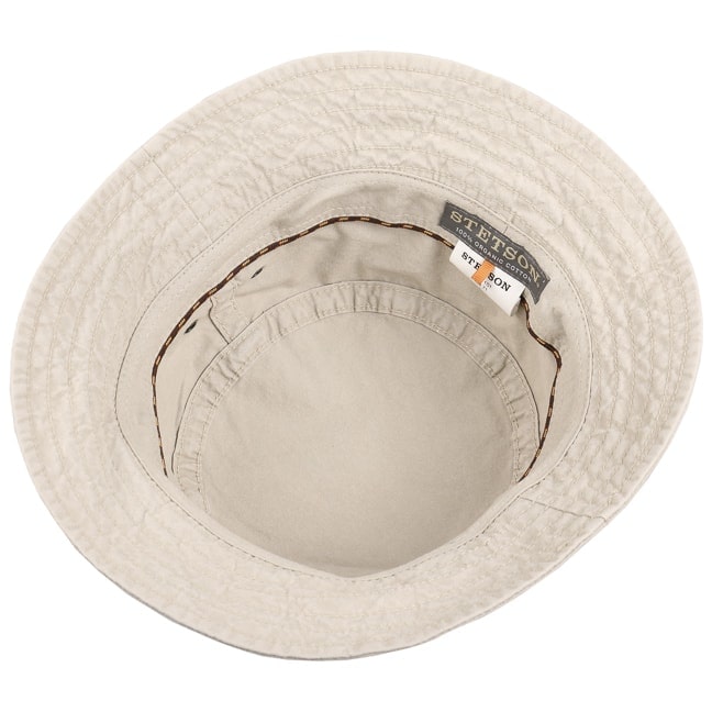 Cappello bucket cotone delavè beige Stetson