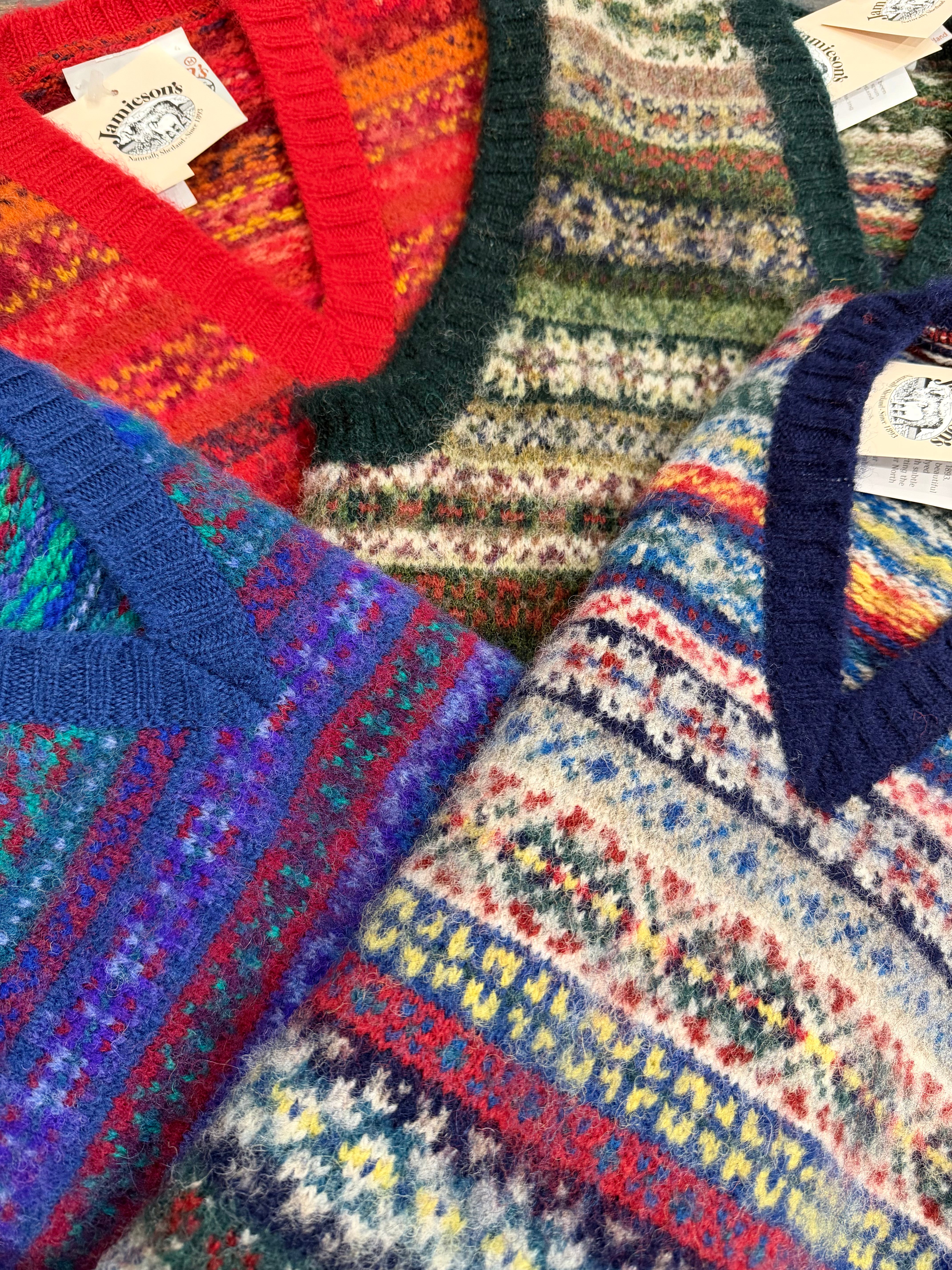 Gilet brushed fairsile navy Jamieson's