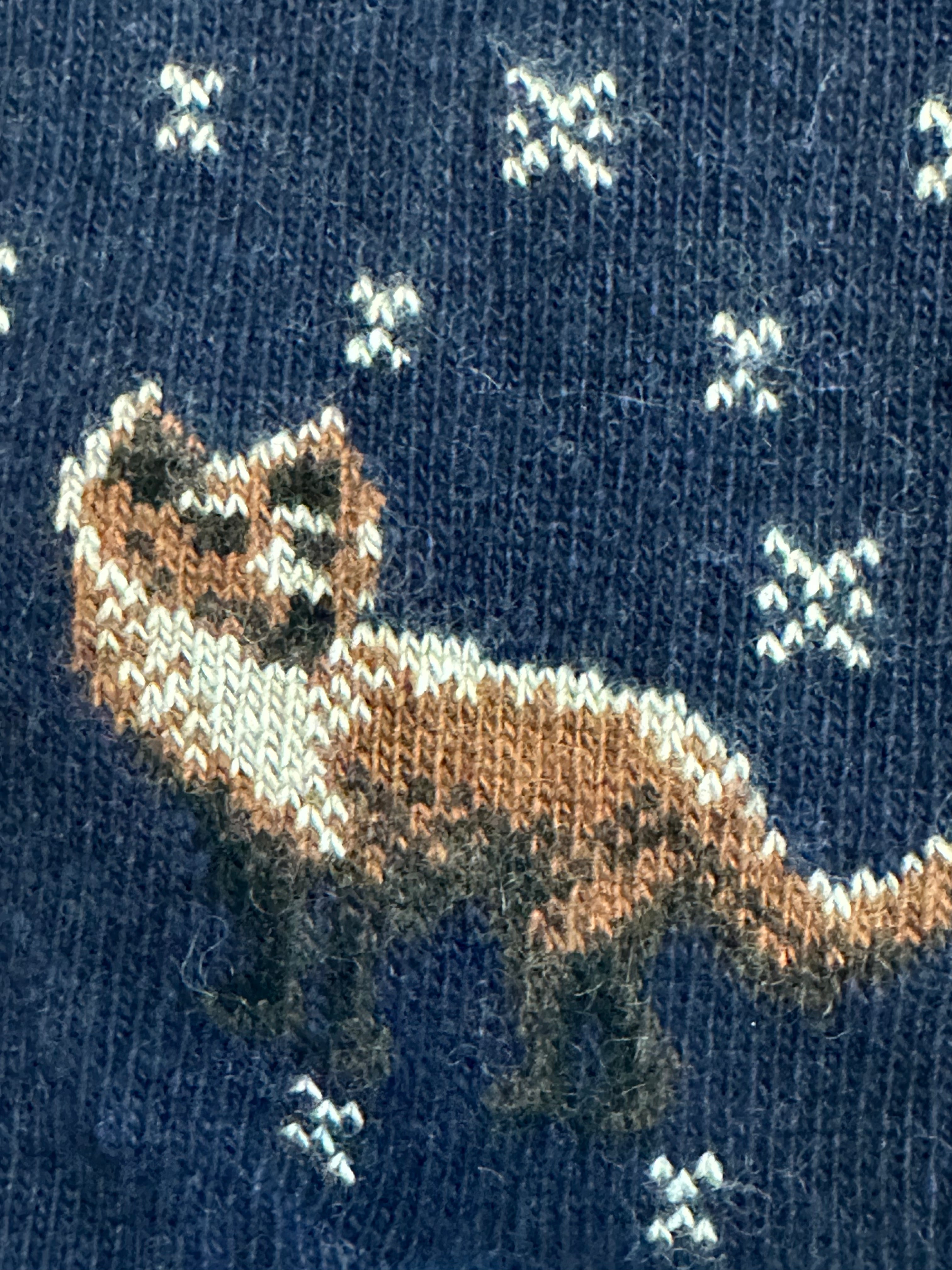 Calze lunghe cashmere volpe navy Sozzi