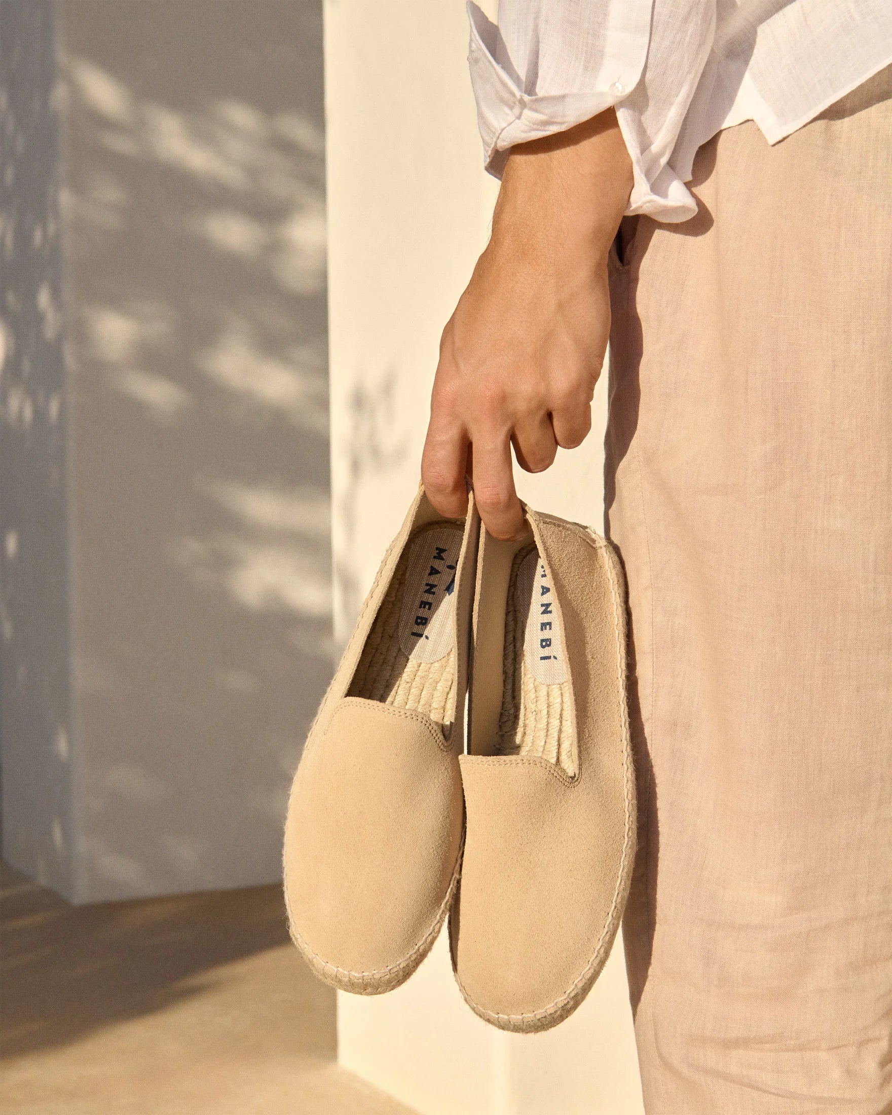 Espadrillas suede Hamptons Champagne Beige Manebì