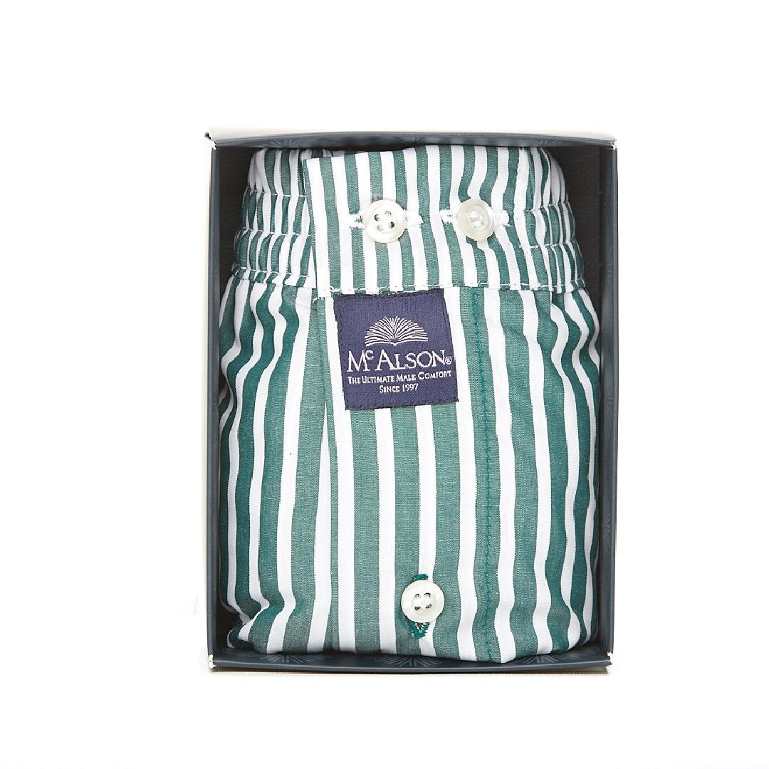 Boxer rigato verde bianco McAlson