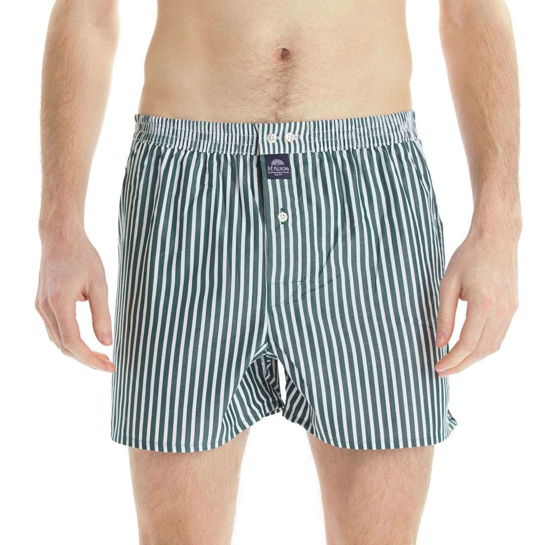 Boxer rigato verde bianco McAlson