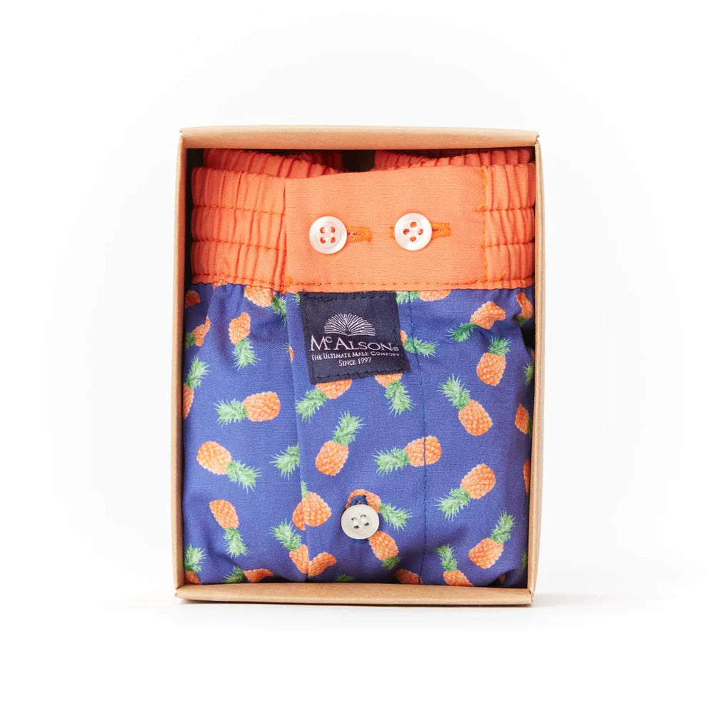 Boxer pineapple blu arancione McAlson