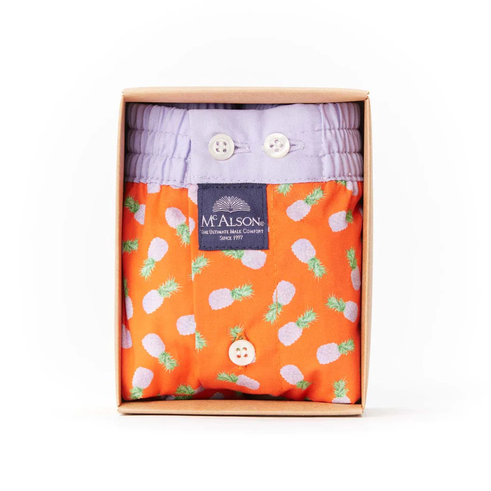 Boxer pineapple arancione lilla McAlson