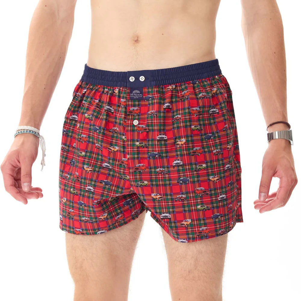 Boxer McTartan Landy rosso McAlson