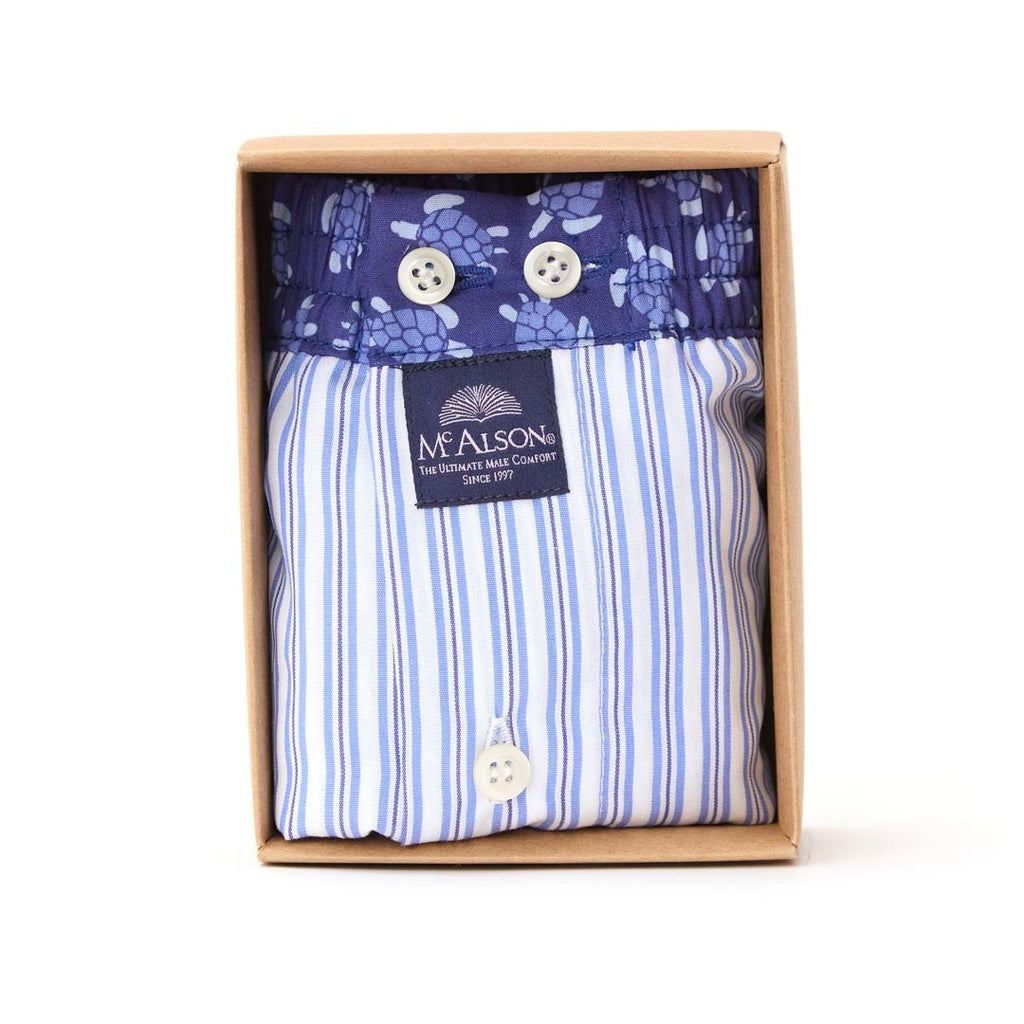 Boxer rigato blu bianco McAlson
