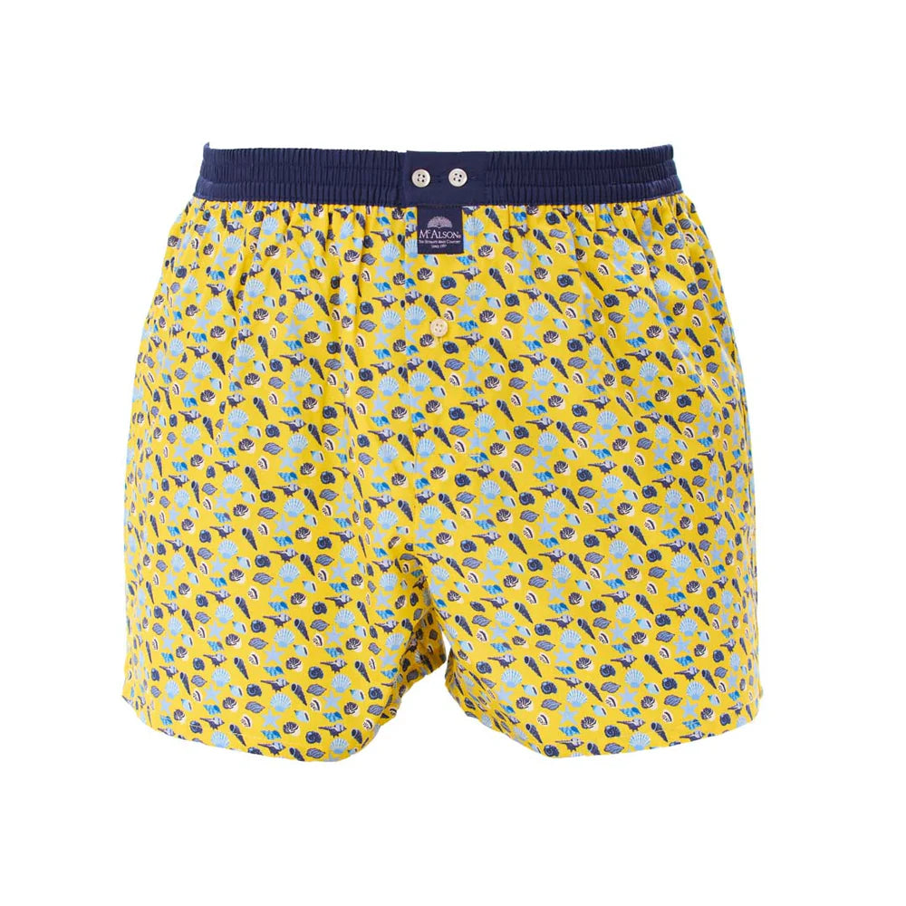 Boxer fantasia conchiglie giallo McAlson