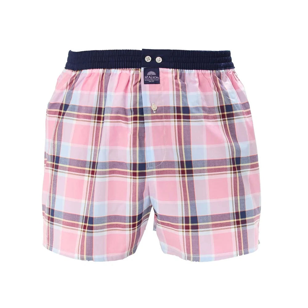 Boxer madras rosa blu McAlson
