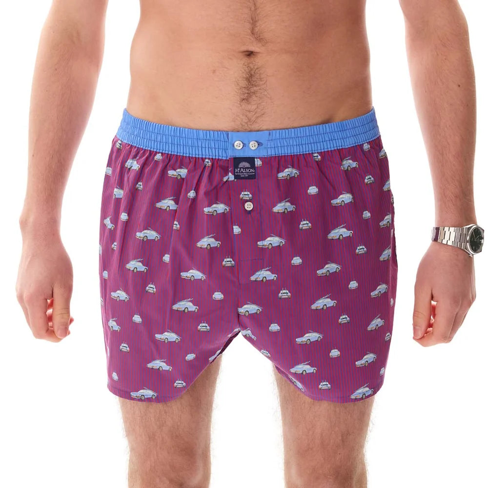 Boxer auto sportiva rossa blu McAlson