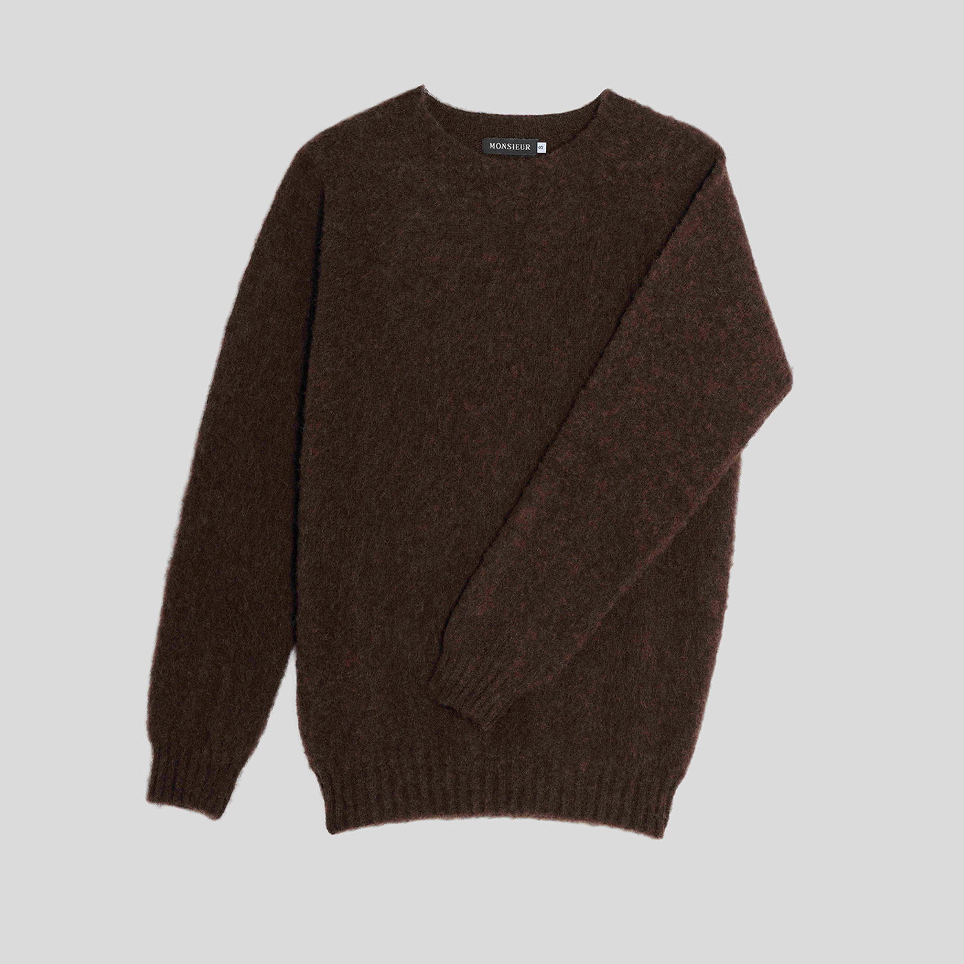 Girocollo raglan brushed shetland maroon Monsieur