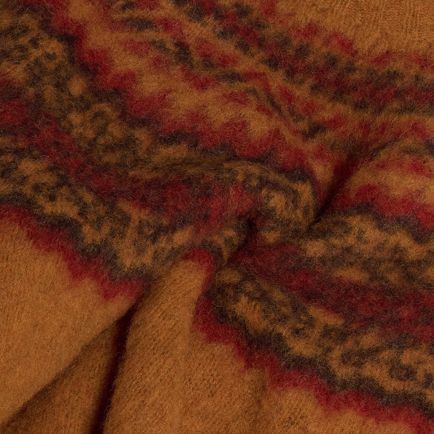 Girocollo brushed shetland fair isle yoke Amber Monsieur