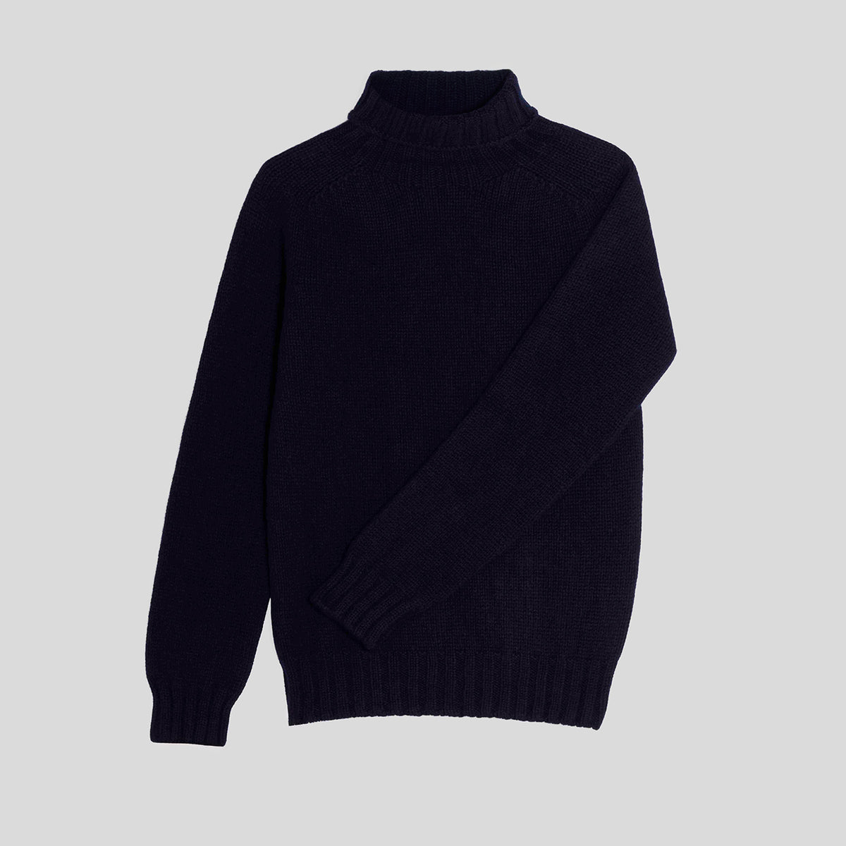 Collo alto submariner chunky supersoft lambswool nero navy Monsieur
