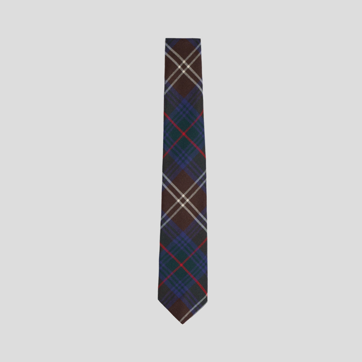 Cravatta lana tartan marrone royal blue Monsieur