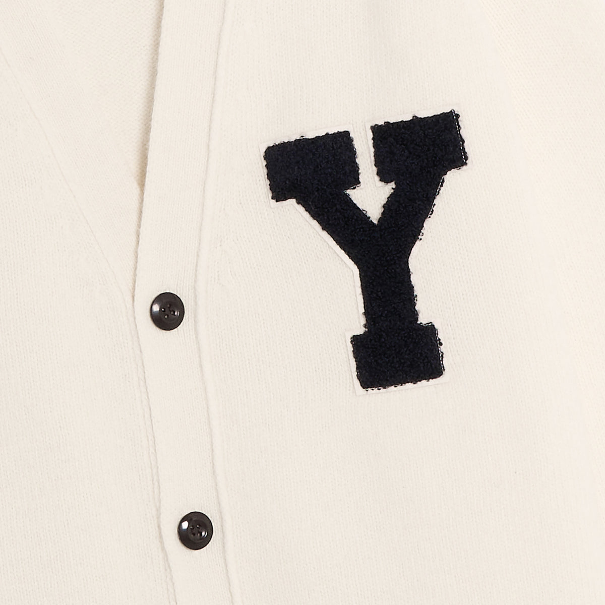 Cardigan lana Varsity Yale ecru Chesapeake's