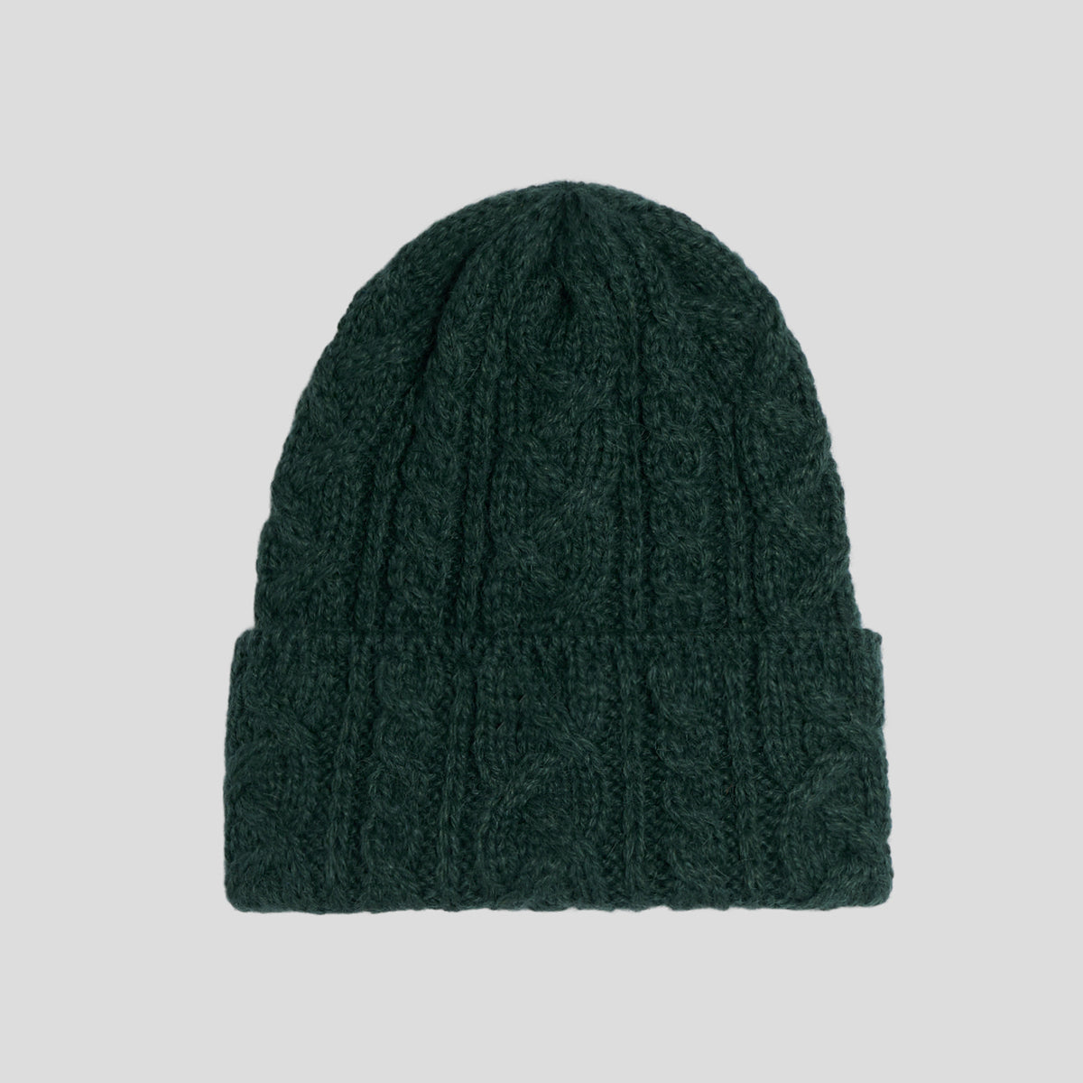 Cuffia treccia alpaca verde Highland2000