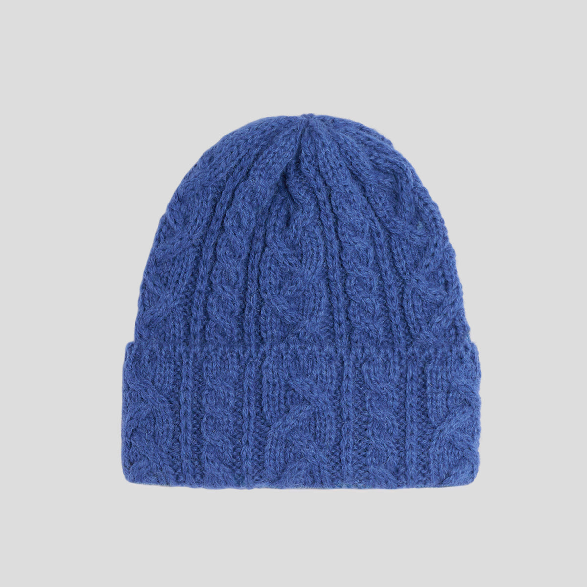 Cuffia treccia alpaca royal blue Highland2000